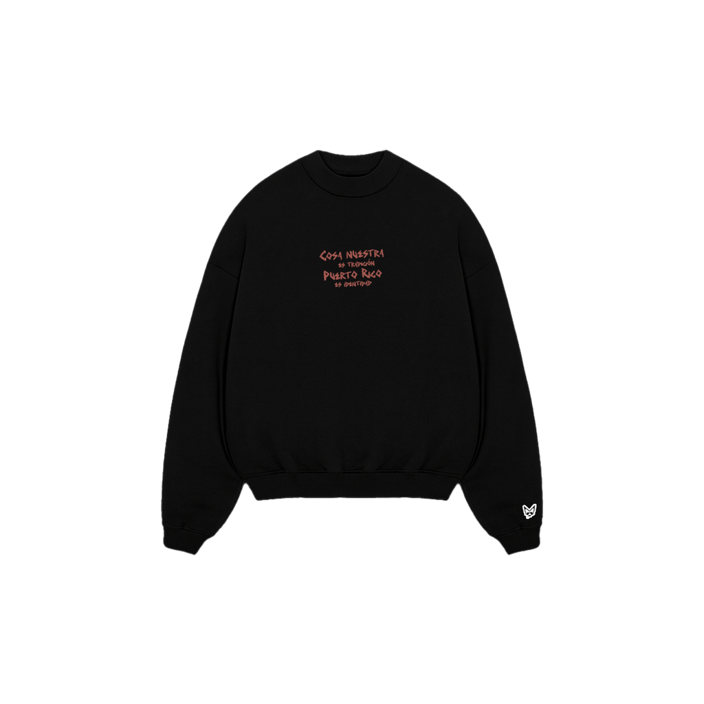 Rauw Alejandro Store Tradicion es Identidad Crewneck Black