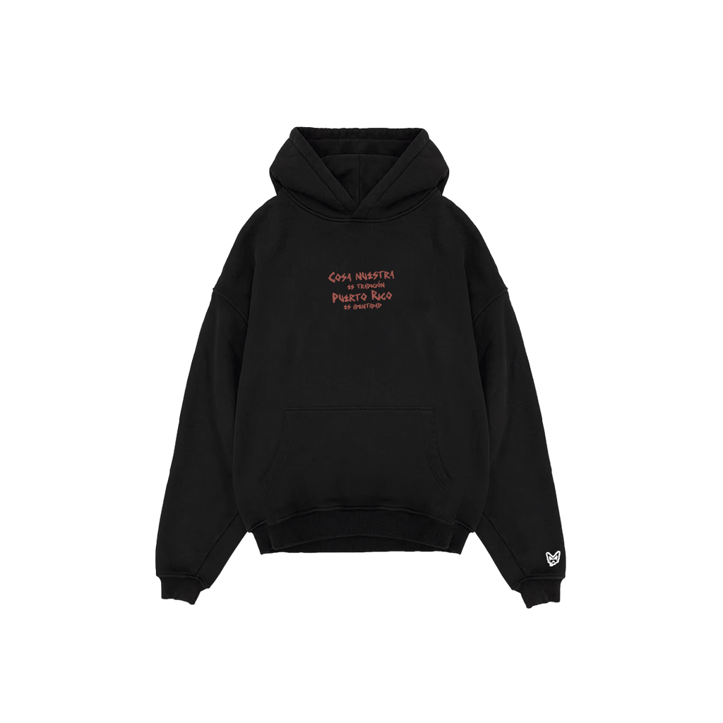 Rauw Alejandro Store Hoodie Tradicion es Identidad Hoodie Black